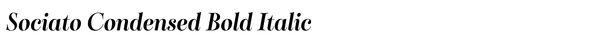 Sociato Condensed Bold Italic image